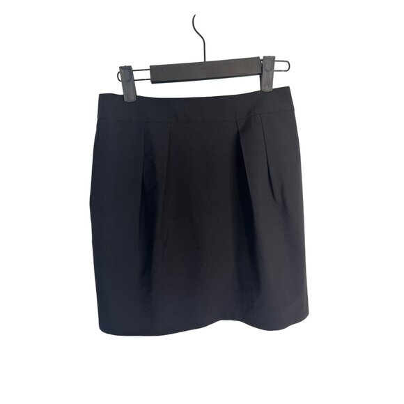 Theory Size 0 Black Wool Blend Chablis Tailor Skirt With Pockets & Back Zipper - Picture 6 of 14